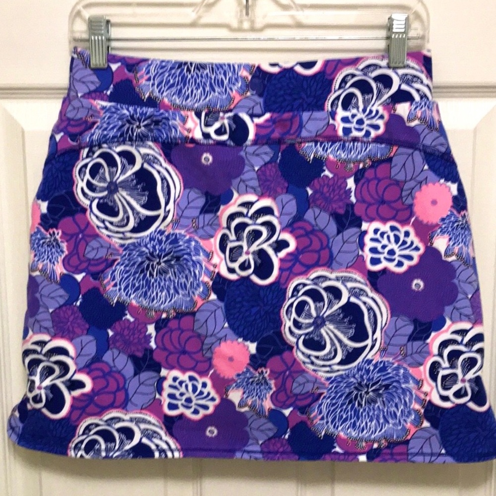 T by Talbots Floral Print Stretch Skort - Picture 9 of 10